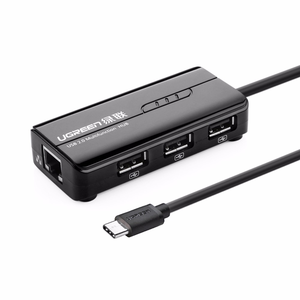 ugreen2030289201-1 usb-c-to-lan-kem-hub-usb-2-0-3-cong-cao-cap-ugreen-30289