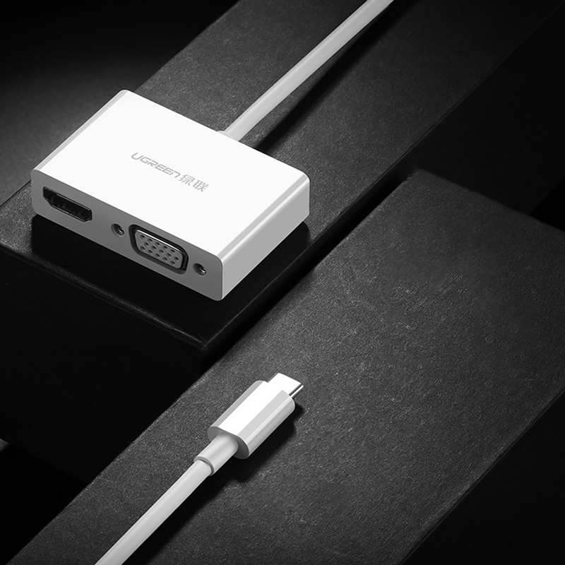 ugreen2030843202-1 cap-chuyen-usb-type-c-to-hdmi-va-vga-cao-cap-ugreen-30843