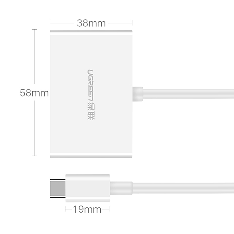 ugreen2030843204-1 cap-chuyen-usb-type-c-to-hdmi-va-vga-cao-cap-ugreen-30843