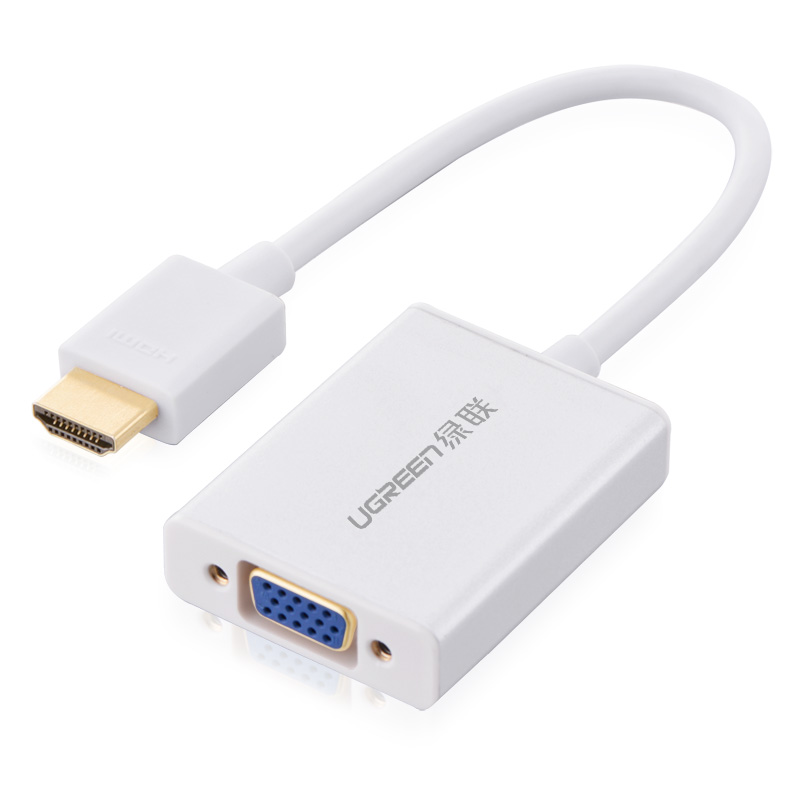 ugreen2040212200 day-cap-chuyen-hdmi-sang-vga-co-audio-ugreen-40212-cao-cap-mau-trang
