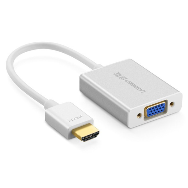 ugreen2040212201 day-cap-chuyen-hdmi-sang-vga-co-audio-ugreen-40212-cao-cap-mau-trang