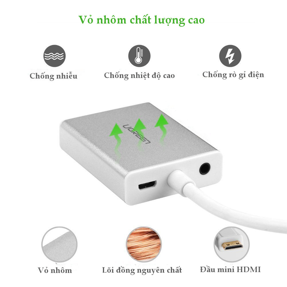 ugreen2040217208 https://vitinhtanhung.com/cap-chuyen-doi-mini-hdmi-sang-vga-va-audio-ugreen-40217.html?filter_name=40217