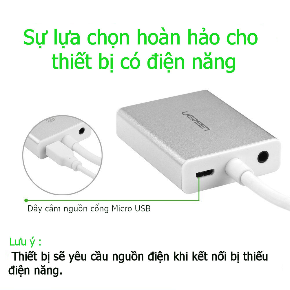 ugreen2040222207 cap-chuyen-doi-micro-hdmi-sang-vga-cao-cap-ugreen-40222-15cm