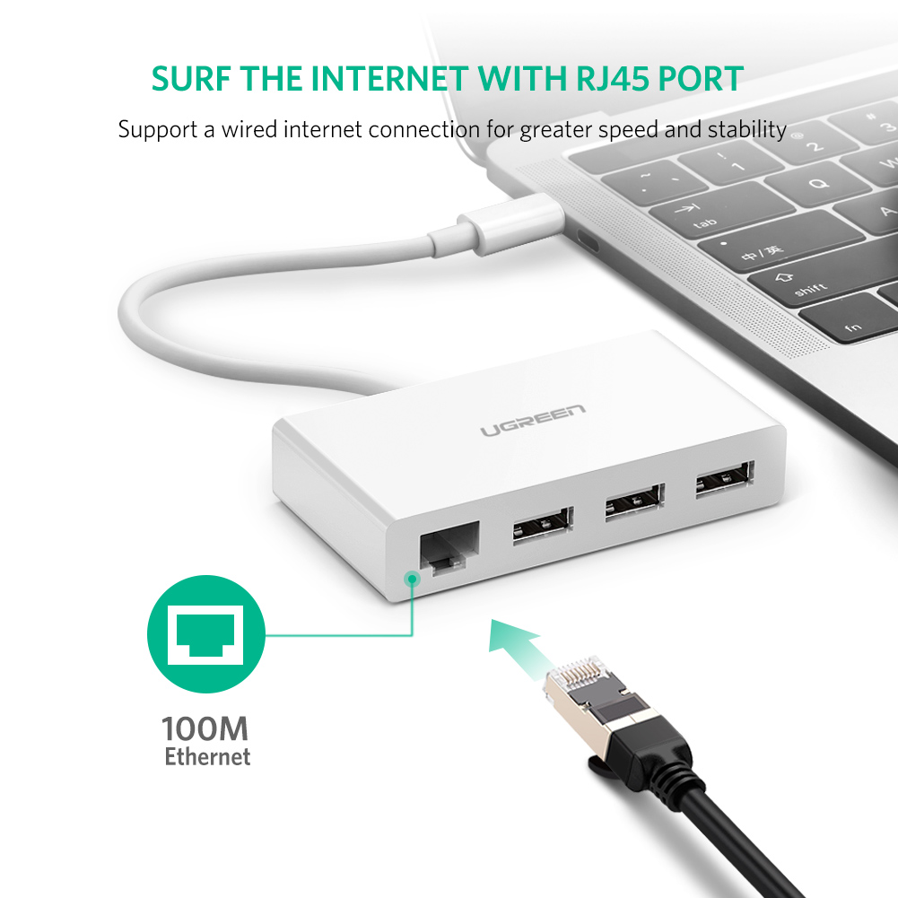 ugreen2040382204-1 usb-c-to-lan-10-100mbps-hub-3-cong-usb-3-1-ugreen-40382-1