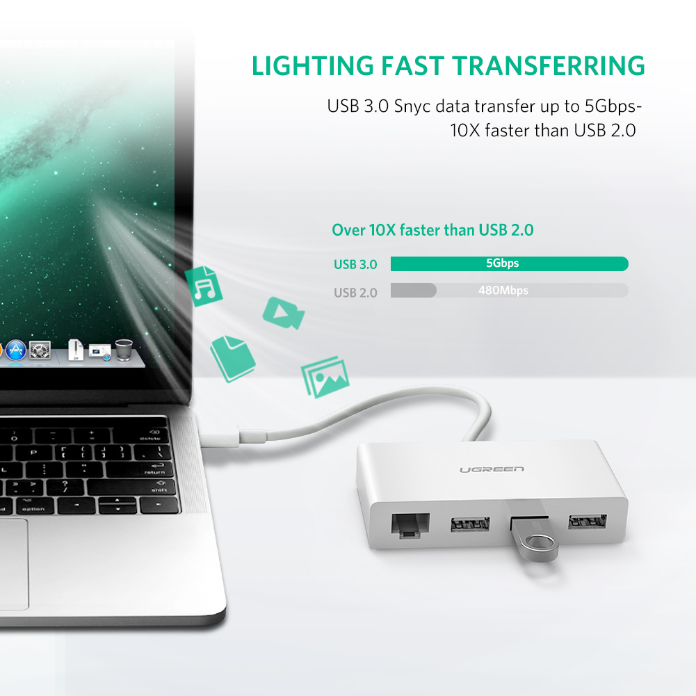 ugreen2040382205-1 usb-c-to-lan-10-100mbps-hub-3-cong-usb-3-1-ugreen-40382-1