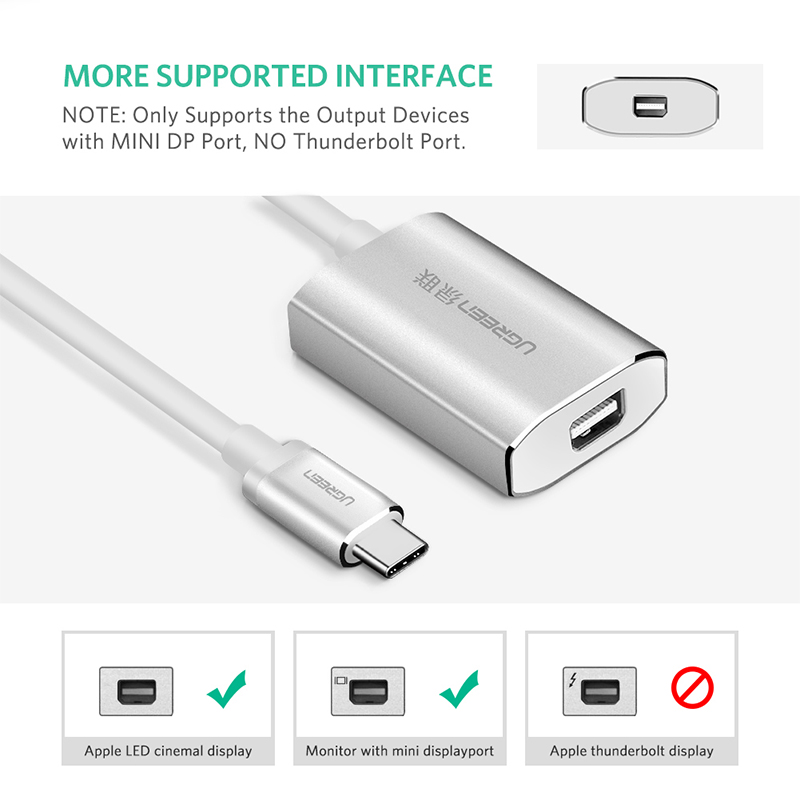 ugreen2040867202-1 cap-chuyen-usb-c-to-mini-displayport-cao-cap-ugreen-40867