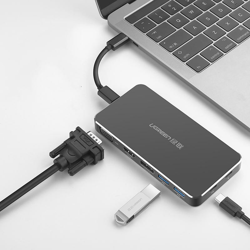 ugreen20408722013-1 bo-chuyen-usb-type-c-to-hdmi-displayport-vga-usb-3-1-cao-cap-ugreen-40872