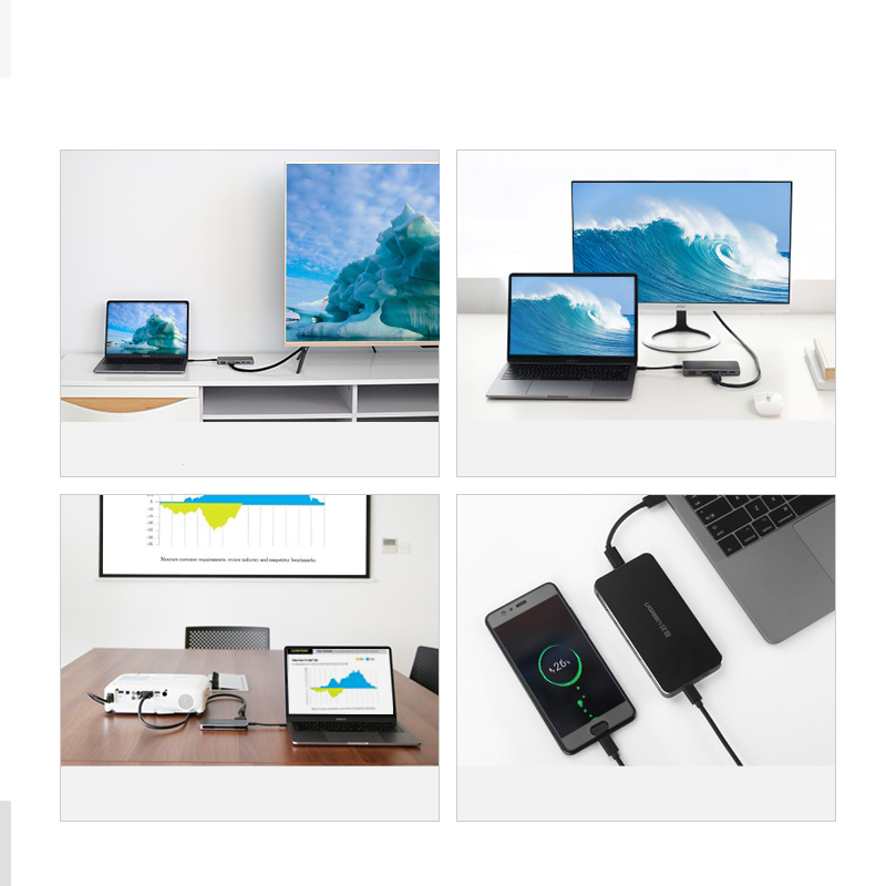 ugreen2040872208-1 bo-chuyen-usb-type-c-to-hdmi-displayport-vga-usb-3-1-cao-cap-ugreen-40872