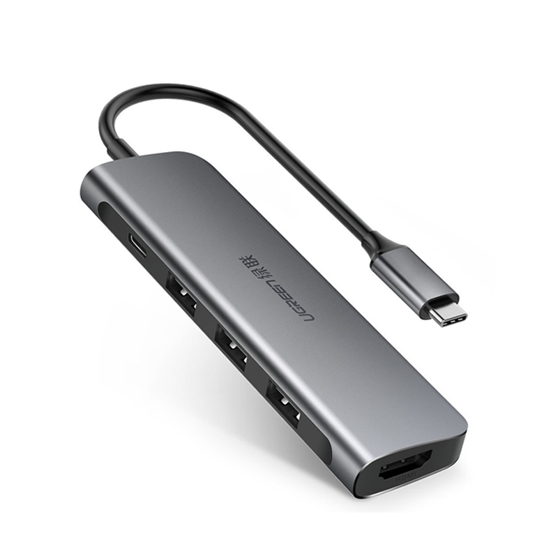 ugreen20502092010-1 bo-chuyen-usb-c-to-hdmi-kem-hub-usb-3-0-cao-cap-ugreen-50209