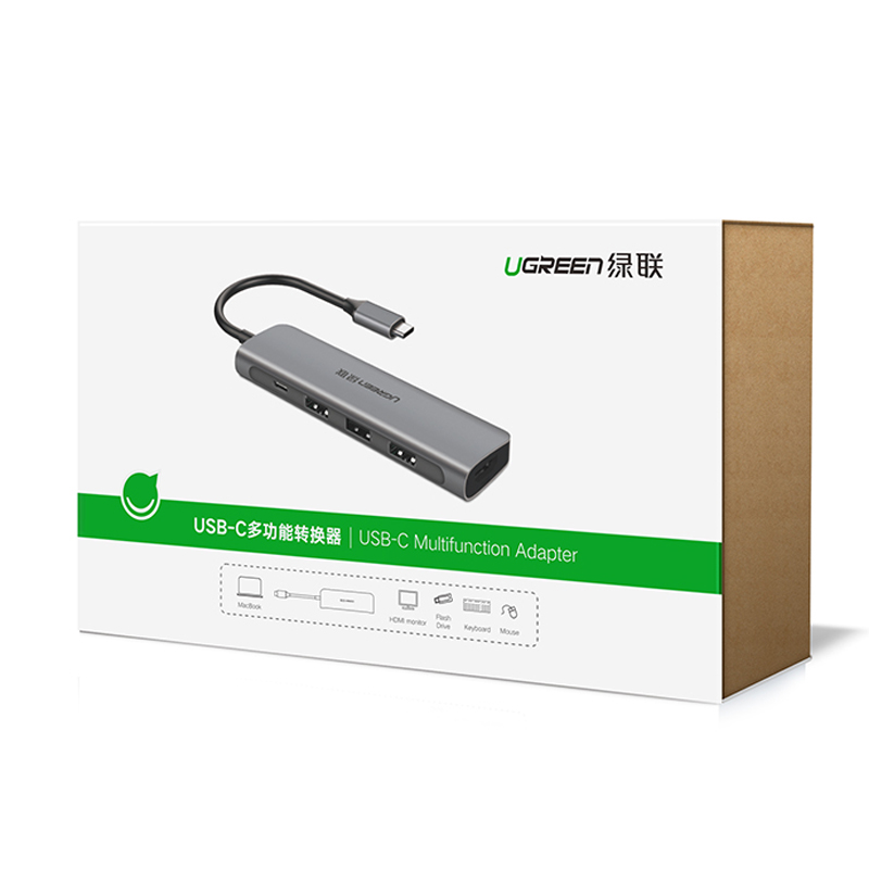 ugreen2050209207-1 bo-chuyen-usb-c-to-hdmi-kem-hub-usb-3-0-cao-cap-ugreen-50209