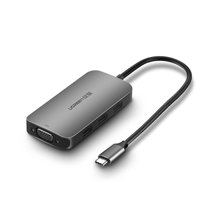 ugreen2050210201-1 bo-chuyen-usb-c-sang-vga-kem-hub-usb-3-0-cao-cap-ugreen-50210