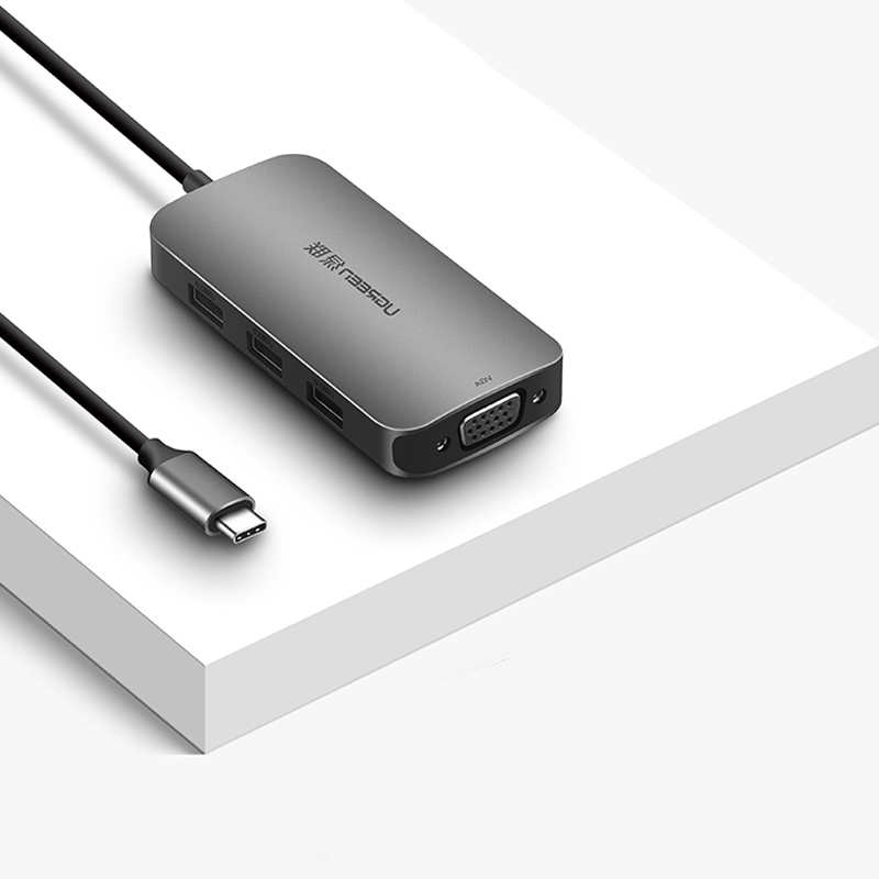 ugreen2050210205-1 bo-chuyen-usb-c-sang-vga-kem-hub-usb-3-0-cao-cap-ugreen-50210